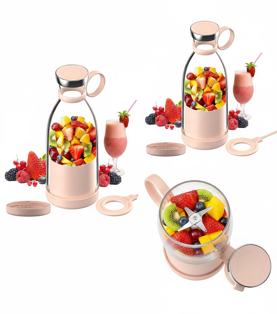 Blend Fresh Juice Anywhere in 30 Seconds Portable USB Blender